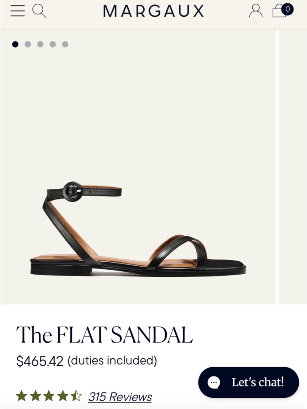 NEW - Margaux The FLAT SANDAL- size 36 - Picture 5 of 7